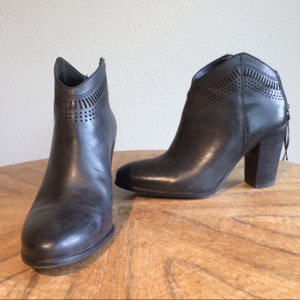Vince Camuto black booties